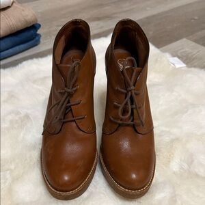 Cole Haan Tan Leather Lace-Up Derby